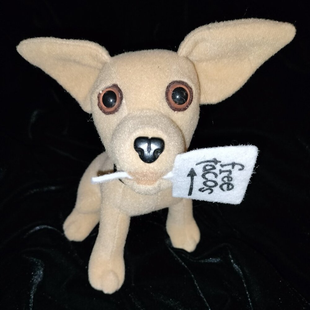 Original Yo Quiero Taco Bell Chihuahua Stuffed Figure Plush Dog Free Tacos